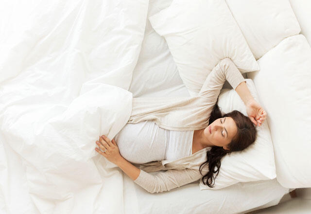 Älä nuku selällään raskauden aikana!